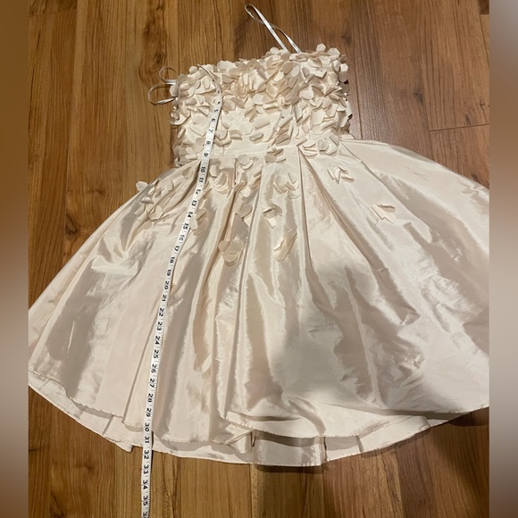 Calvin Klein Strapless Cocktail Dress with Petal Appliqué in pale pink size 8 - Picture 9 of 9